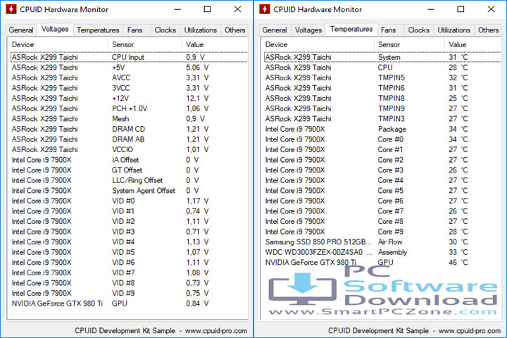 CPUID HWMonitor Pro v1.57 [Latest Version]