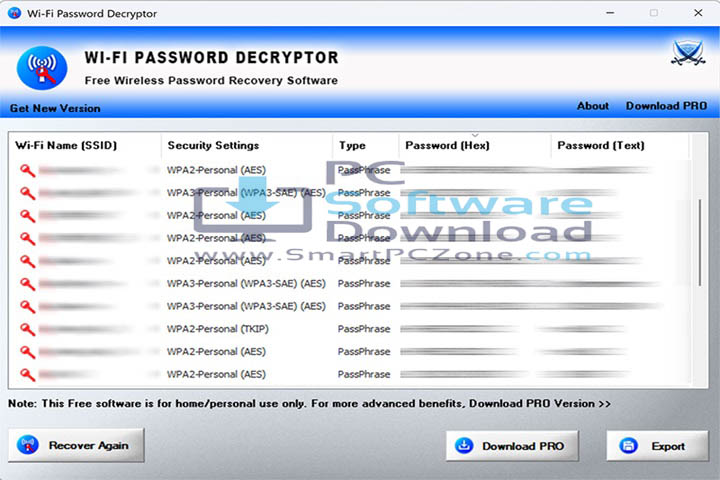 WiFi Password Decryptor v18.0 [Free of Cost]